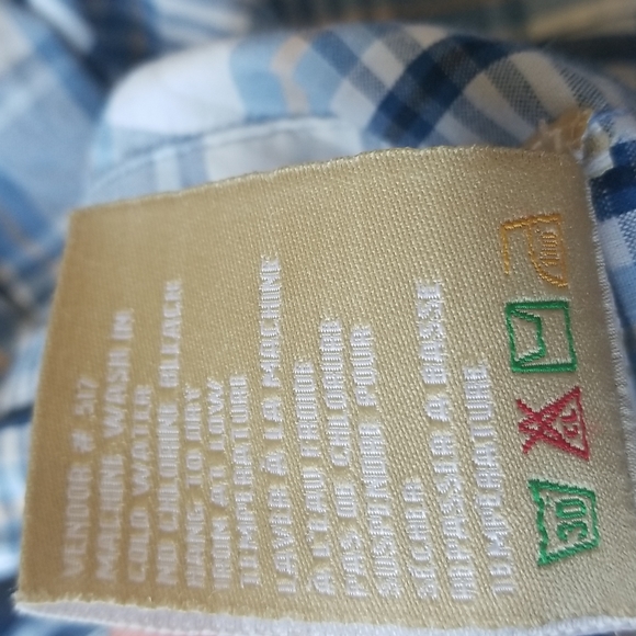 (XL) Cotton Ginny Snap Button Up To Adjustable Sleeves Plaid Print Prairie - Picture 8 of 9